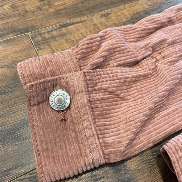 American Eagle dusty rose pink corduroy lightweight jacket - Picture 5 of 6